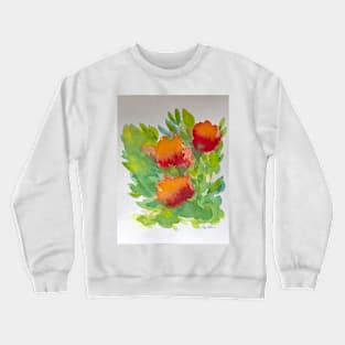 Abstracted Watercolor Botanical Floral Crewneck Sweatshirt